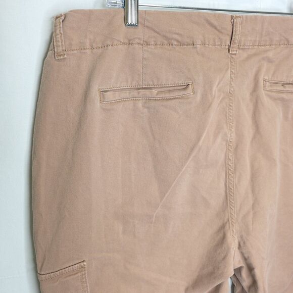 Liz Claiborne Womens Cargo Utility  Ankle Pants 18W Pink Pockets Cotton Spandex - Picture 5 of 12